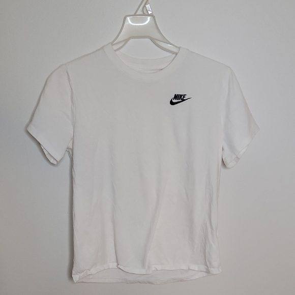 Nike White Short Sleeve Tee Classic Crew Neck - Picture 1 of 3